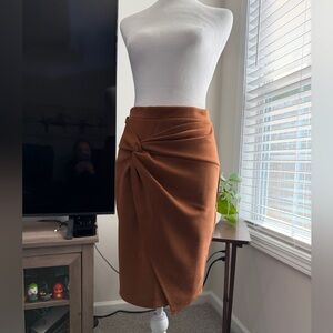 Preloved Iris Chic Tan Pencil Skirt